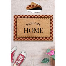 Chilai Home Coco Glamour Red Doğal Koko kıl Kapı Önü Paspası