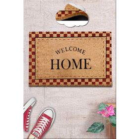 Chilai Home Coco Glamour Red Doğal Koko kıl Kapı Önü Paspası