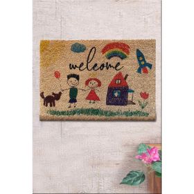 Chilai Home Coco Haggyo 40x60 cm Doğal Koko Kıl Kapı Önü Paspası