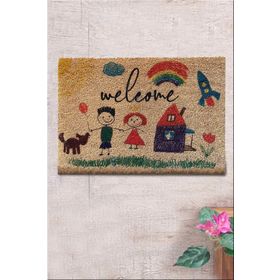 Chilai Home Coco Haggyo 40x60 cm Doğal Koko Kıl Kapı Önü Paspası