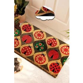 Chilai Home Coco Lady Bug Doğal Koko Kapı Önü Paspası