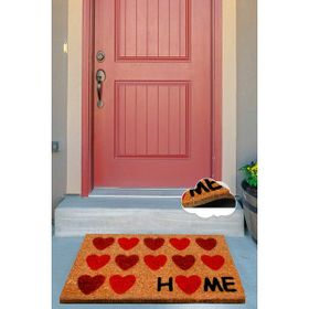 Chilai Home Coco Mat Heart Doğal Koko Kapı Önü Paspas