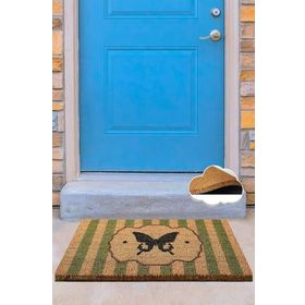 Chilai Home Coco Papillon Green Doğal Koko Kıl Kapı Önü Paspası
