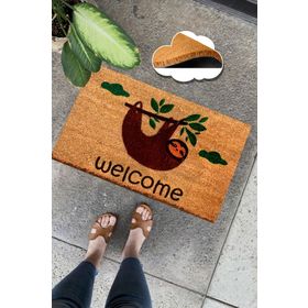 Chilai Home Coco Sloth Doğal Koko Kıl Kapı Önü Paspası