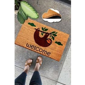 Chilai Home Coco Sloth Doğal Koko Kıl Kapı Önü Paspası