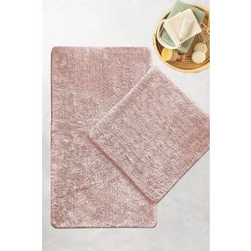 Chilai Home Cotton Basic Pembe 2'li Set Banyo Halısı