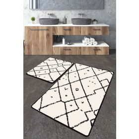 Chilai Home Dalmata Djt 2'li Set Banyo Paspası Kaymaz Tabanlı Banyo Halısı Klozet Takımı