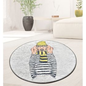 Chilai Home Dog Man Djt 100x100 cm Dekoratif Salon Halısı