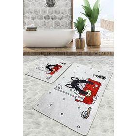 Chilai Home Dogs Shower Djt 2'li Set Banyo Halısı