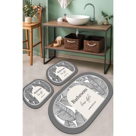 Chilai Home Earth Surface Djt 3'lü Set Banyo Halısı