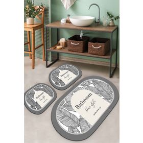 Chilai Home Earth Surface Djt 3'lü Set Banyo Halısı