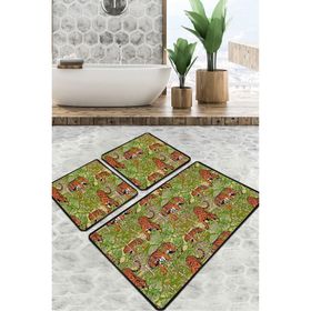 Chilai Home Ferox Djt 3'lü Set Banyo Paspası Kaymaz Tabanlı Banyo Halısı Klozet Takımı