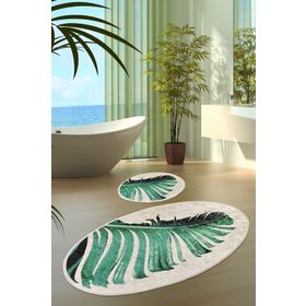 Chilai Home Floret Djt 2'li Set Banyo Halısı Klozet Takımı