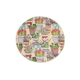 Chilai Home Flowerpot Djt Çap 100 cm Banyo Halısı