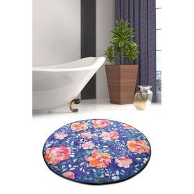 Chilai Home Flowers Djt Çap 100 cm Banyo Halısı