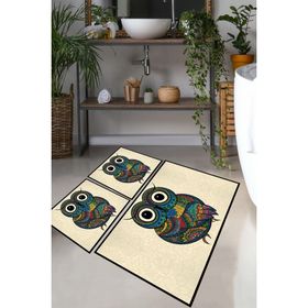 Chilai Home Flyer Djt 3'lü Set Banyo Halısı