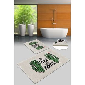 Chilai Home Gentle Djt 2'li Set Banyo Paspası Kaymaz Tabanlı Banyo Halısı Klozet Takımı