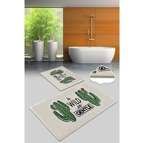 Chilai Home Gentle Djt 2'li Set Banyo Paspası Kaymaz Tabanlı Banyo Halısı Klozet Takımı