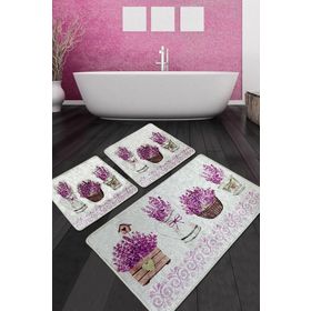 Chilai Home Giardino Di Lavanda Djt 3'lü Set Banyo Halısı