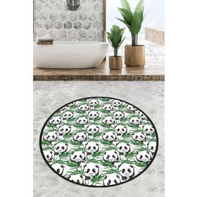 Chilai Home Green Panda Djt 100x100 cm Banyo Halısı