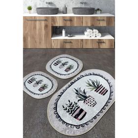 Chilai Home Guipure Djt 3'lü Set Banyo Halısı