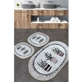 Chilai Home Guipure Djt 3'lü Set Banyo Halısı