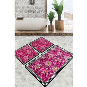 Chilai Home Habena Djt 3'lü Set Banyo Paspası Kaymaz Tabanlı Banyo Halısı Klozet Takımı