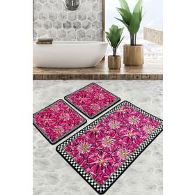 Chilai Home Habena Djt 3'lü Set Banyo Paspası Kaymaz Tabanlı Banyo Halısı Klozet Takımı