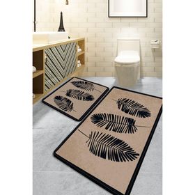 Chilai Home Hoja Bej 2'li 60x100 cm 50x60 cm Banyo Halısı