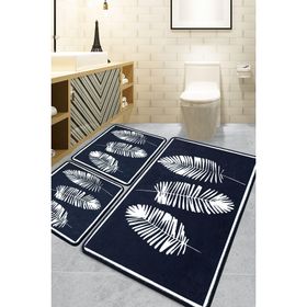Chilai Home Hoja Siyah 3'lü Set Djt Banyo Halısı