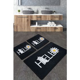 Chilai Home Hola Gato Djt 3'lü Set Banyo Halısı