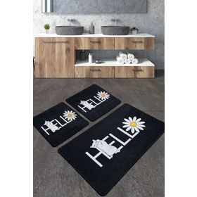Chilai Home Hola Gato Djt 3'lü Set Banyo Halısı