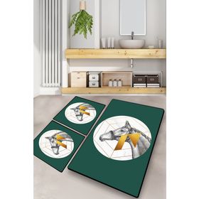 Chilai Home Horse Djt 3'lü Set Banyo Halısı