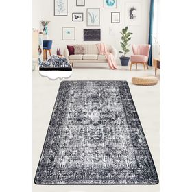 Chilai Home Isabel Siyah Djt 100x200 cm Dekoratif Salon Halısı