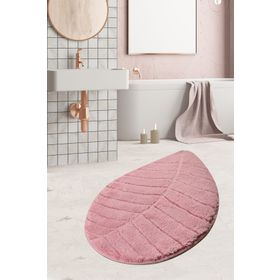 Chilai Home Jungle Leaf Pembe 60x100 cm Banyo Halısı
