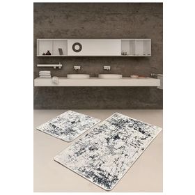 Chilai Home Kenzo Djt 2'li Set Paspas Kaymaz Tabanlı Banyo Halısı