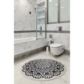 Chilai Home Kozzy Djt Yuvarlak Halı Banyo Halısı Paspas Seti