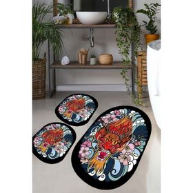 Chilai Home Lakingo Djt 3'lü Set Banyo Halısı