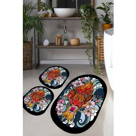Chilai Home Lakingo Djt 3'lü Set Banyo Halısı