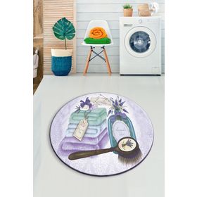 Chilai Home Lavanta 100x100 cm Banyo Halısı
