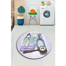 Chilai Home Lavanta 100x100 cm Banyo Halısı