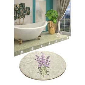 Chilai Home Lavender Djt Çap 100 cm Banyo Halısı