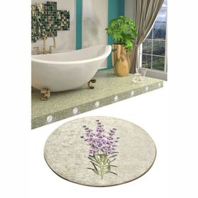 Chilai Home Lavender Djt Çap 100 cm Banyo Halısı