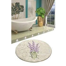 Chilai Home Lavender Djt Çap 100 cm Banyo Halısı
