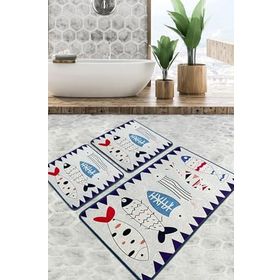 Chilai Home Le Poisson Djt 3'lü Set Banyo Halısı