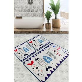 Chilai Home Le Poisson Djt 3'lü Set Banyo Halısı