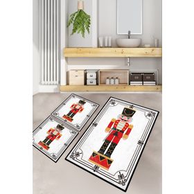 Chilai Home Lead Soldier Djt 3'lü Set Banyo Halısı