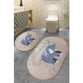 Chilai Home Lepanti Bej 2'li Set Djt Banyo Halısı