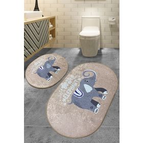 Chilai Home Lepanti Bej 2'li Set Djt Banyo Halısı