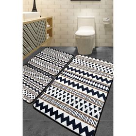 Chilai Home Linie 3'lü 60x100 cm 50x60 cm 50x60 cm Djt Banyo Halısı